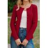 imageArachampCloz Womens Wool Blend Button Up Spring Business Cardigan Tops Outfits 2026Red