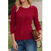 imageArachampCloz Womens Wool Blend Button Up Spring Business Cardigan Tops Outfits 2026Red