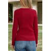 imageArachampCloz Womens Wool Blend Button Up Spring Business Cardigan Tops Outfits 2026Red
