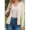 imageArachampCloz Womens Wool Blend Button Up Spring Business Cardigan Tops Outfits 2026White