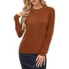 imageArachampCloz Womens Wool Blend Classic Crew Neck Casual Fall SweatersAcaramel