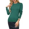 imageArachampCloz Womens Wool Blend Classic Crew Neck Casual Fall SweatersAdark Green