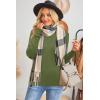 imageArachampCloz Womens Wool Blend Classic Crew Neck Casual Fall SweatersAgrass Green