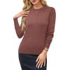 imageArachampCloz Womens Wool Blend Classic Crew Neck Casual Fall SweatersAmapleleaf Red