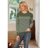 imageArachampCloz Womens Wool Blend Classic Crew Neck Casual Fall SweatersArmy Greenwhite