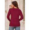 imageArachampCloz Womens Wool Blend Classic Crew Neck Casual Fall SweatersCableburgundy