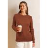 imageArachampCloz Womens Wool Blend Classic Crew Neck Casual Fall SweatersCablecaramel