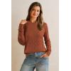 imageArachampCloz Womens Wool Blend Classic Crew Neck Casual Fall SweatersCablecaramel