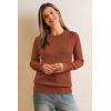 imageArachampCloz Womens Wool Blend Classic Crew Neck Casual Fall SweatersCablecaramel