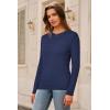 imageArachampCloz Womens Wool Blend Classic Crew Neck Casual Fall SweatersCablenavy