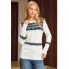 imageArachampCloz Womens Wool Blend Classic Crew Neck Casual Fall SweatersFair Isleoffwhite