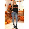 imageArachampCloz Womens Wool Blend Classic Crew Neck Casual Fall SweatersHalloween Pumpkin