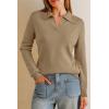 imageArachampCloz Womens Wool Blend Collared Polo Pullover Spring Sweaters Business Casual Outfits 2026Camel