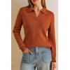 imageArachampCloz Womens Wool Blend Collared Polo Pullover Spring Sweaters Business Casual Outfits 2026Caramel