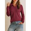 imageArachampCloz Womens Wool Blend Collared Polo Pullover Spring Sweaters Business Casual Outfits 2026Dark Red