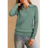 imageArachampCloz Womens Wool Blend Collared Polo Pullover Spring Sweaters Business Casual Outfits 2026Sage Green