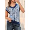 imageArachampCloz Womens Wool Blend Fall Printed Cute Trendy Sweater Vests 2025Blue