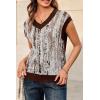 imageArachampCloz Womens Wool Blend Fall Printed Cute Trendy Sweater Vests 2025Brown