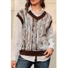 imageArachampCloz Womens Wool Blend Fall Printed Cute Trendy Sweater Vests 2025Brown