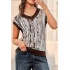 imageArachampCloz Womens Wool Blend Fall Printed Cute Trendy Sweater Vests 2025Brown