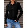 imageArachampCloz Womens Wool Blend Fashion Zip Up Cardigan Sweater OutfitBlack