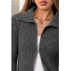 imageArachampCloz Womens Wool Blend Fashion Zip Up Cardigan Sweater OutfitDark Gray