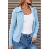 imageArachampCloz Womens Wool Blend Fashion Zip Up Cardigan Sweater OutfitPale Blue