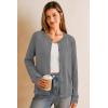 imageArachampCloz Womens Wool Blend Lightweight Spring Business Casual Cardigan Sweaters TopsDark Gray