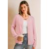 imageArachampCloz Womens Wool Blend Lightweight Spring Business Casual Cardigan Sweaters TopsLight Pink