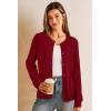 imageArachampCloz Womens Wool Blend Lightweight Spring Business Casual Cardigan Sweaters TopsRed