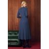 imageArachampCloz Womens Wool Blend Mock Neck Tie Waist Fall Winter Pleated Sweater Dress 2026Navy