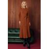 imageArachampCloz Womens Wool Blend Mock Neck Tie Waist Fall Winter Pleated Sweater Dress 2026Rust