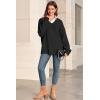 imageArachampCloz Womens Wool Blend Oversized V Neck Casual Sweaters 2025Black