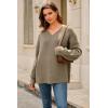 imageArachampCloz Womens Wool Blend Oversized V Neck Casual Sweaters 2025Camel