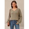 imageArachampCloz Womens Wool Blend Oversized V Neck Casual Sweaters 2025Camel