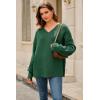 imageArachampCloz Womens Wool Blend Oversized V Neck Casual Sweaters 2025Dark Green