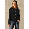 imageArachampCloz Womens Wool Blend Spring Fashion Button Down Cropped Jacket Shackets 2026Black