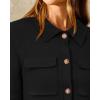 imageArachampCloz Womens Wool Blend Spring Fashion Button Down Cropped Jacket Shackets 2026Black