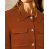 imageArachampCloz Womens Wool Blend Spring Fashion Button Down Cropped Jacket Shackets 2026Brick Red