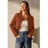 imageArachampCloz Womens Wool Blend Spring Fashion Button Down Cropped Jacket Shackets 2026Brick Red