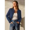 imageArachampCloz Womens Wool Blend Spring Fashion Button Down Cropped Jacket Shackets 2026Dark Navy
