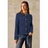 imageArachampCloz Womens Wool Blend Spring Fashion Button Down Cropped Jacket Shackets 2026Dark Navy