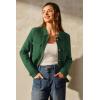 imageArachampCloz Womens Wool Blend Spring Fashion Button Down Cropped Jacket Shackets 2026Green