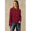 imageArachampCloz Womens Wool Blend Spring Fashion Button Down Cropped Jacket Shackets 2026Red