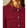 imageArachampCloz Womens Wool Blend Spring Fashion Button Down Cropped Jacket Shackets 2026Red