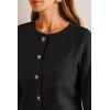 imageArachampCloz Womens Wool Blend Sweater Blazers Business Casual Jacket with Pockets 2026Black