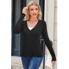 imageArachampCloz Womens Wool Blended Ribbed Cardigan Lightweight Long Sleeve Sweater 2025 Spring Fashion Button Down Knit TopBlack