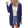 imageArachampCloz Womens Lightweight Cardigan Sweater Fashion Long Sleeve Summer Casual Outfits with Pocket Cozy CloudsNavy Blue