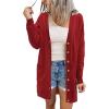 imageArachampCloz Womens Lightweight Cardigan Sweater Fashion Long Sleeve Summer Casual Outfits with Pocket Cozy CloudsRust