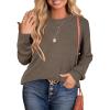 imageArachampCloz Womens Plus Size Wool Blend Sweater Fall Long Sleeve Tops 2025Coffee